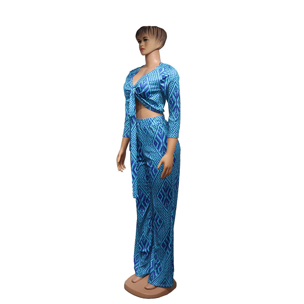 Fitted Top And Pants Set