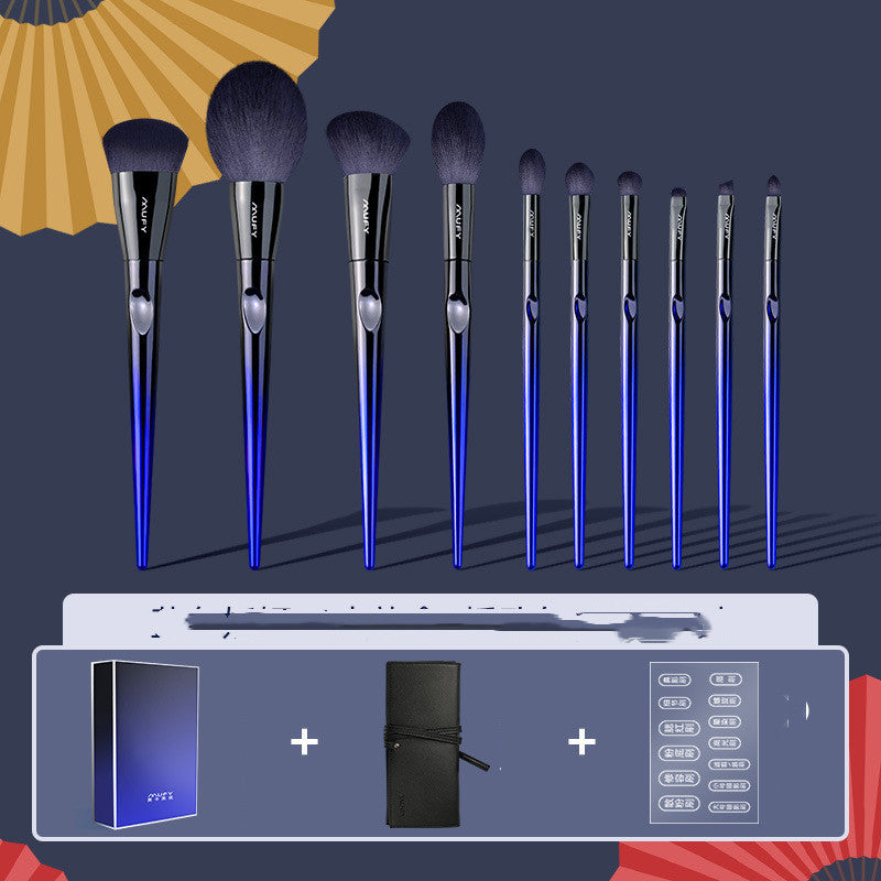 "Indigo" 10 piece Makeup Brush Set