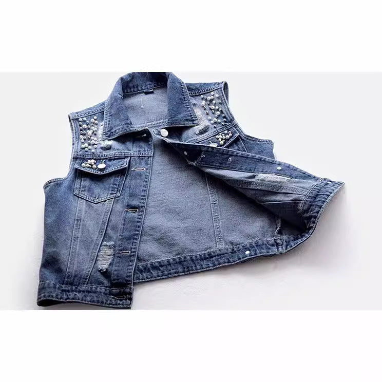 Denim Vest Sleeveless