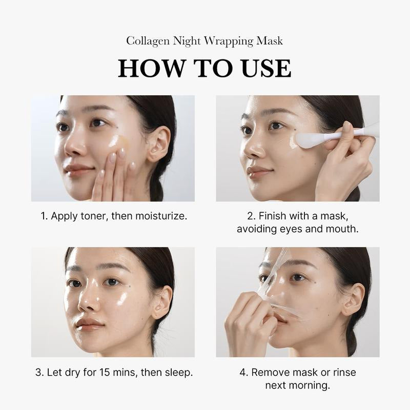 Collagen Tearing Mask With Brush Become Transparent Moisturizing