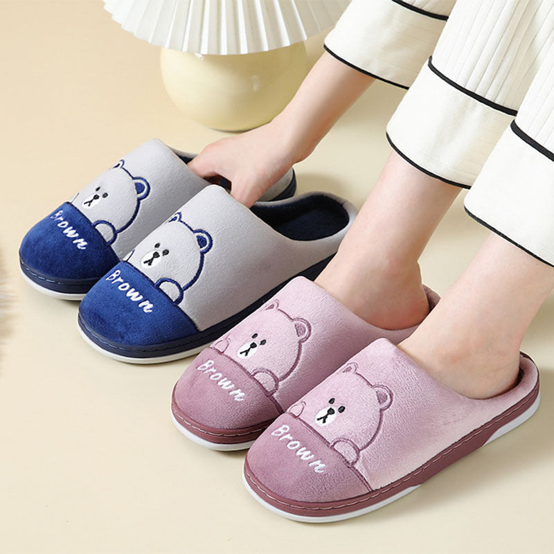 Bears Slippers Warm Winter House Shoes