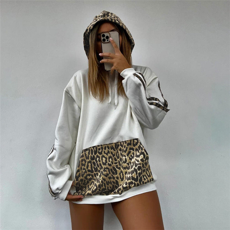 Leopard Print Multicolor Hoodie