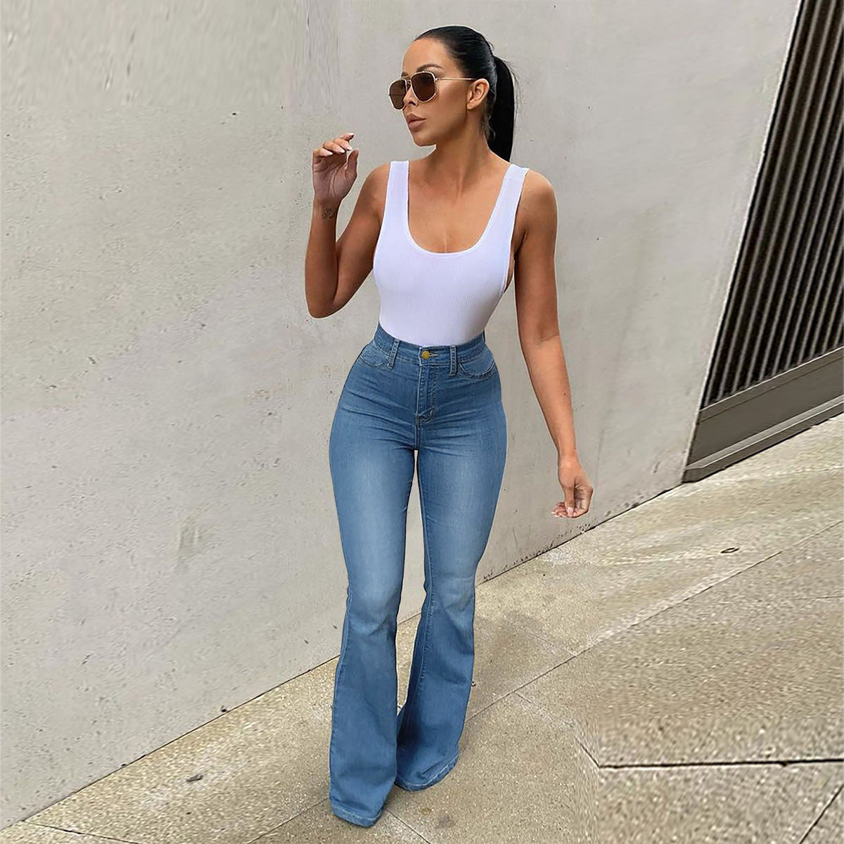 High Waist Denim Pants