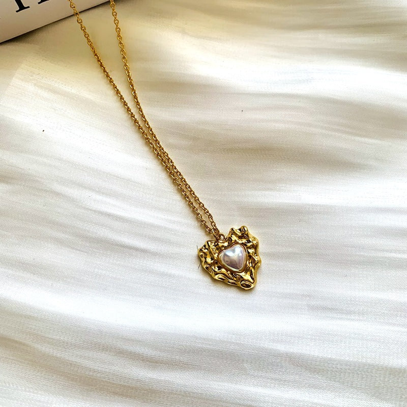 Copper-plated Gold Retro French Pearl