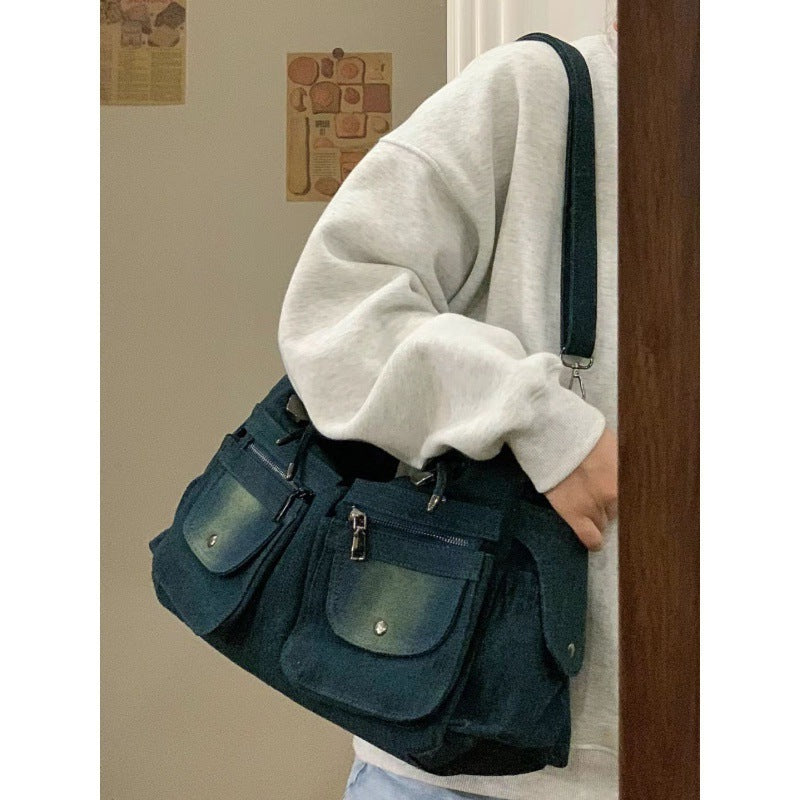 Denim Shoulder Vintage Casual All-matching Shoulder  Bag