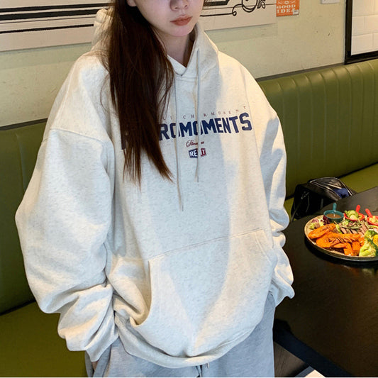 Velvet Hooded Sweatshirt