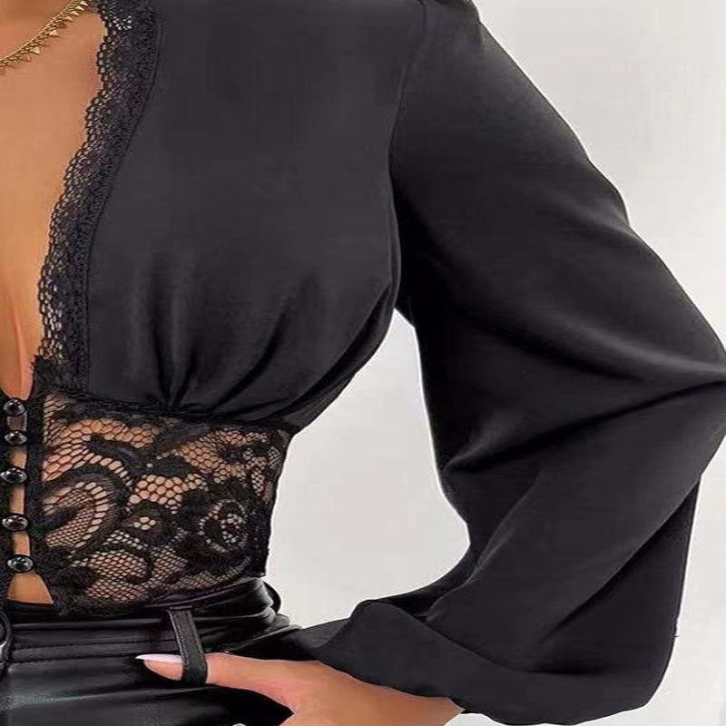 V-neck Lace