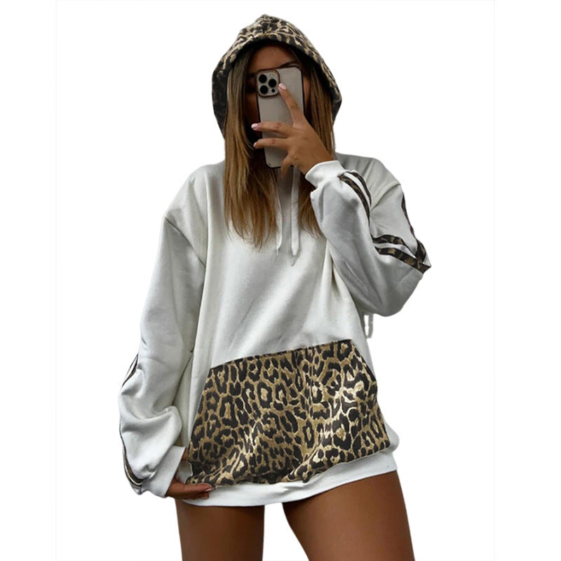 Leopard Print Multicolor Hoodie