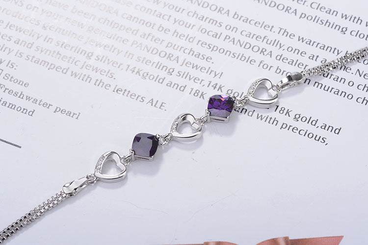 Diamond Heart Shaped Bracelet