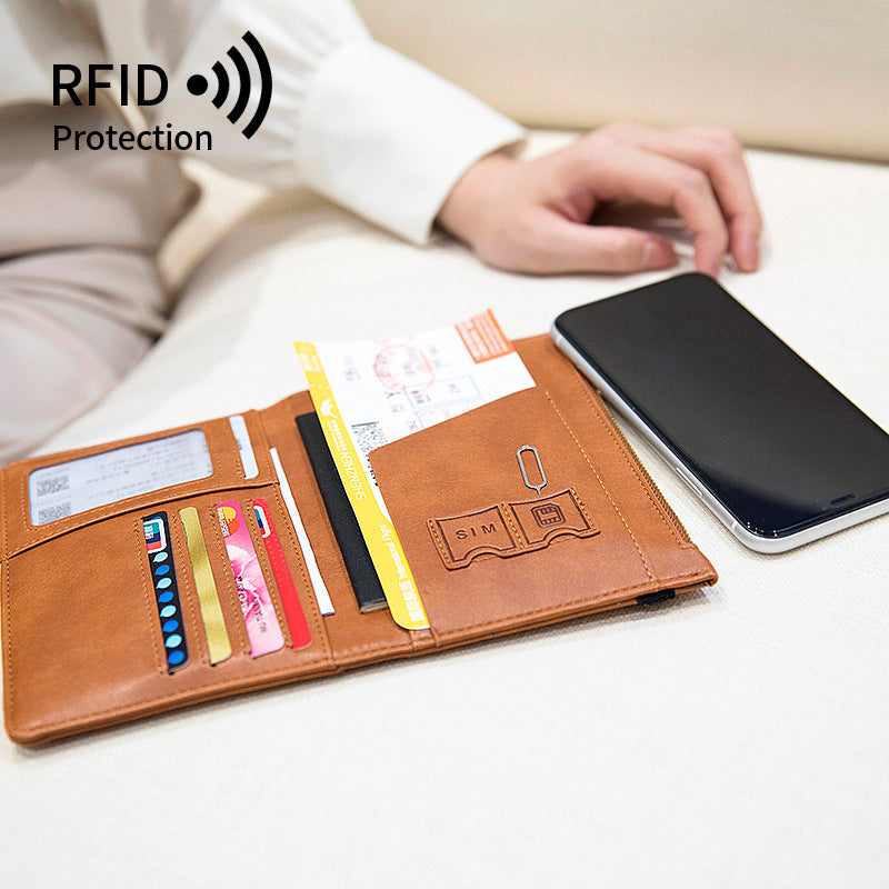 Multifunctional Passport Ultra-thin RFID Passport Wallet