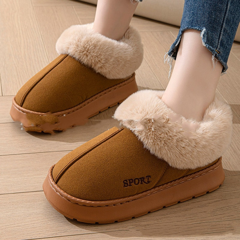 Home Plush Thick Slippers