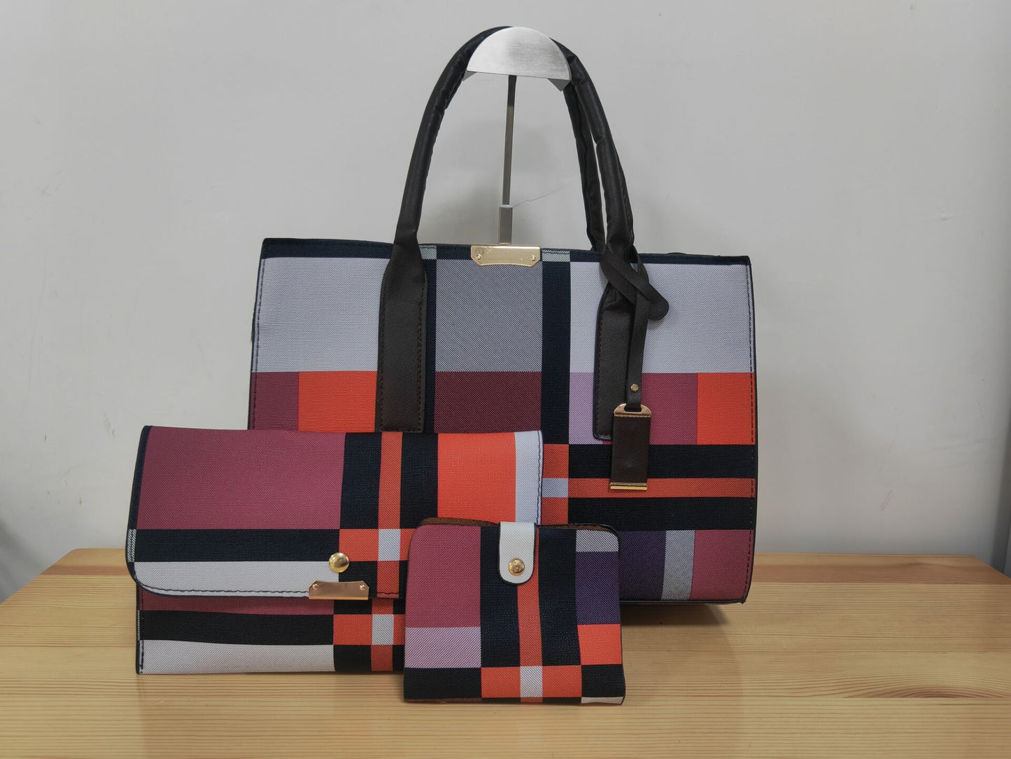 Plaid Three-piece Bag