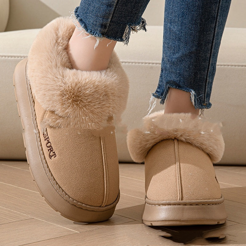 Home Plush Thick Slippers