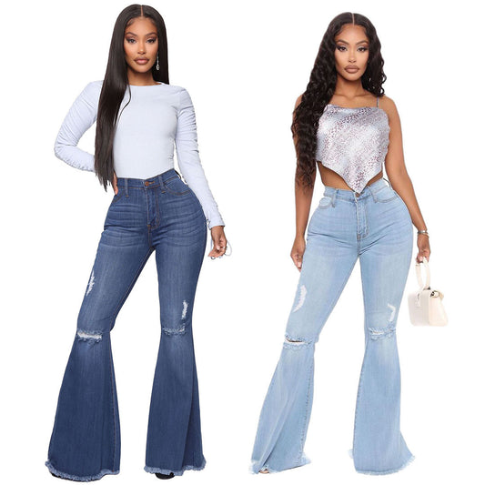 Denim Flared Pants