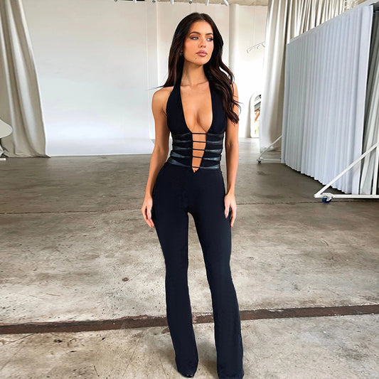 Hot Girl Backless Jumpsuit
