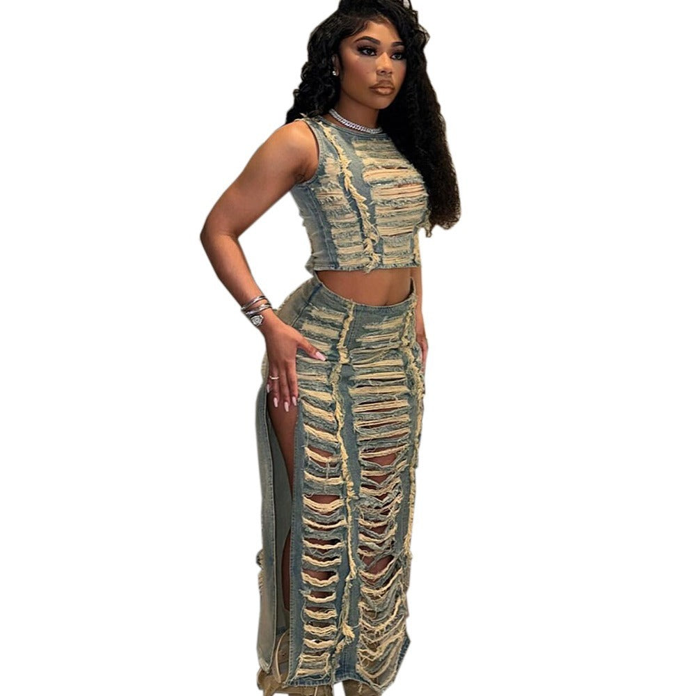 Trendy Unique Denim Set