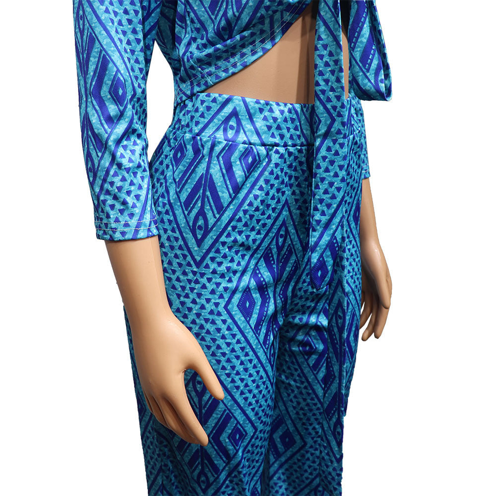 Fitted Top And Pants Set