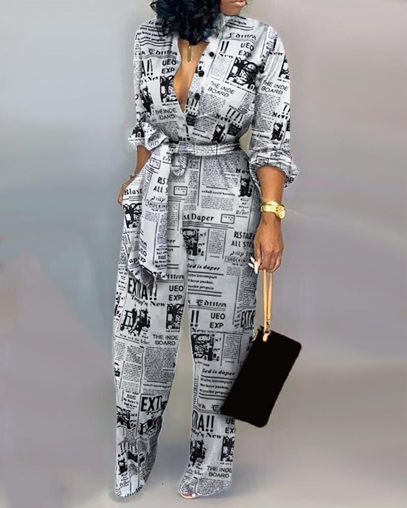 Cardigan Stitching Jumpsuit