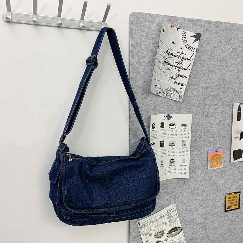Washed Denim Retro Bag