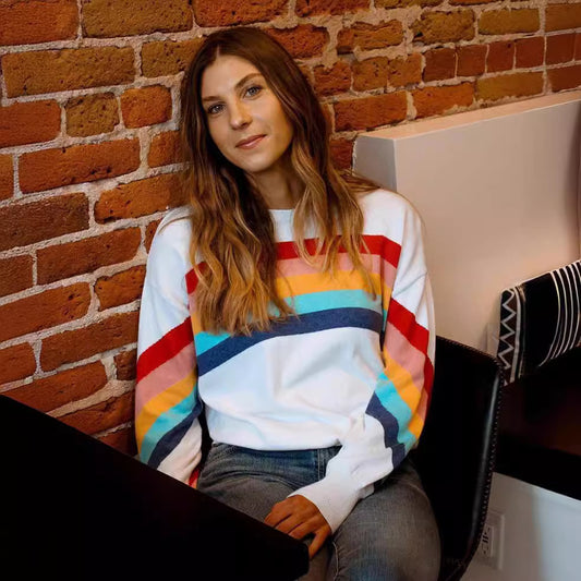 Rainbow Pullover Casual Long Sleeve