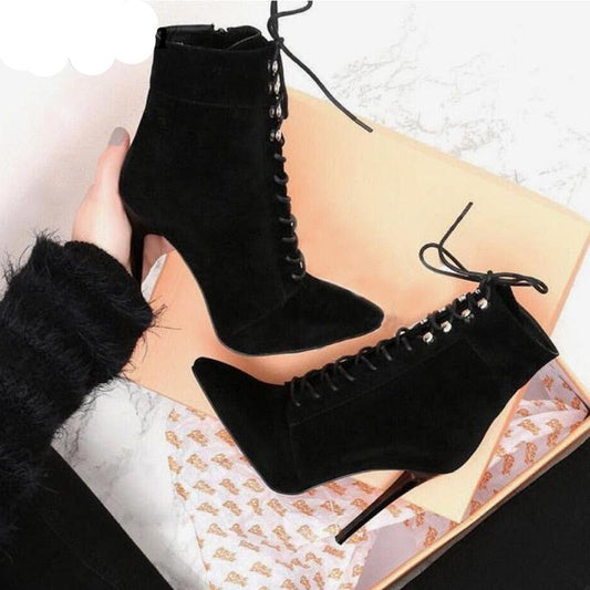 Lace-Up Pointed Heel