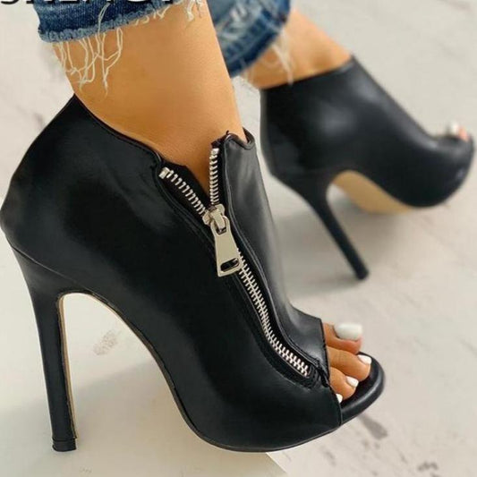 Sleek Zipper Boot